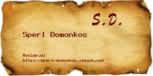 Sperl Domonkos névjegykártya